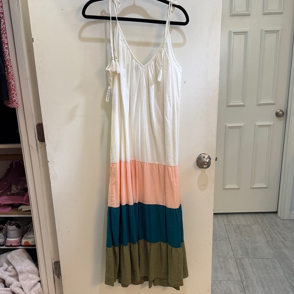 Old Navy Multicolor Maxi Dress with Straps